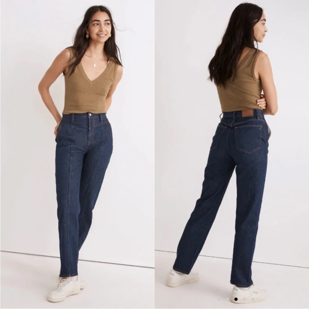 Madewell‎ The Perfect Vintage Straight Jean in Greenhaven Wash Seamed Version